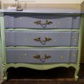 F53. Painted thre-drawer dresser. 